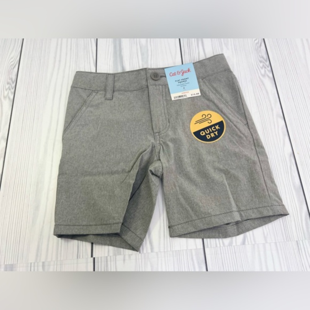 Flat Front Shorts Stretch Adjustable Waist (At knee )